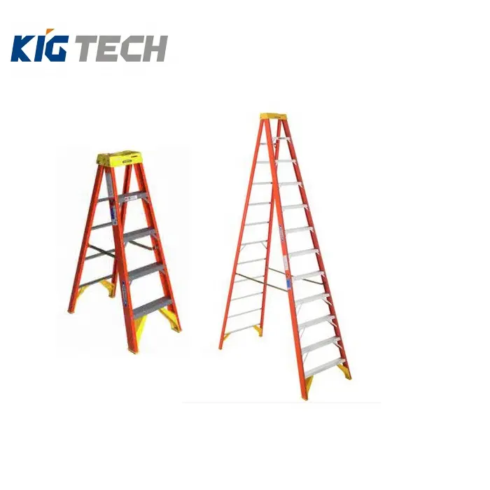 Good performance High insulation Fiberglass double side A type ladder