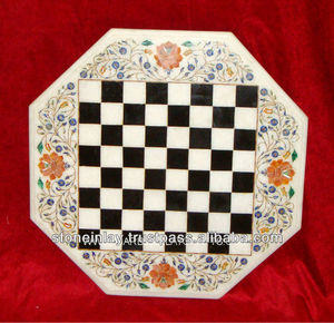 Marble <b>Chess</b> <b>Table</b> Top - Product Image 1