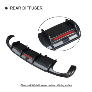 Lame de pare-choc arrière en Fiber de carbone, accessoire de voiture, <span class=keywords><strong>Audi</strong></span> <span class=keywords><strong>A4</strong></span> B9 <span class=keywords><strong>SLINE</strong></span> S4, 2017, 2018, <span class=keywords><strong>2019</strong></span> - Product Image 4