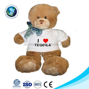 2016 logotipo personalizado promocional osito de peluche con camiseta suave de peluche de felpa oso de peluche personalizados - Product Image 4
