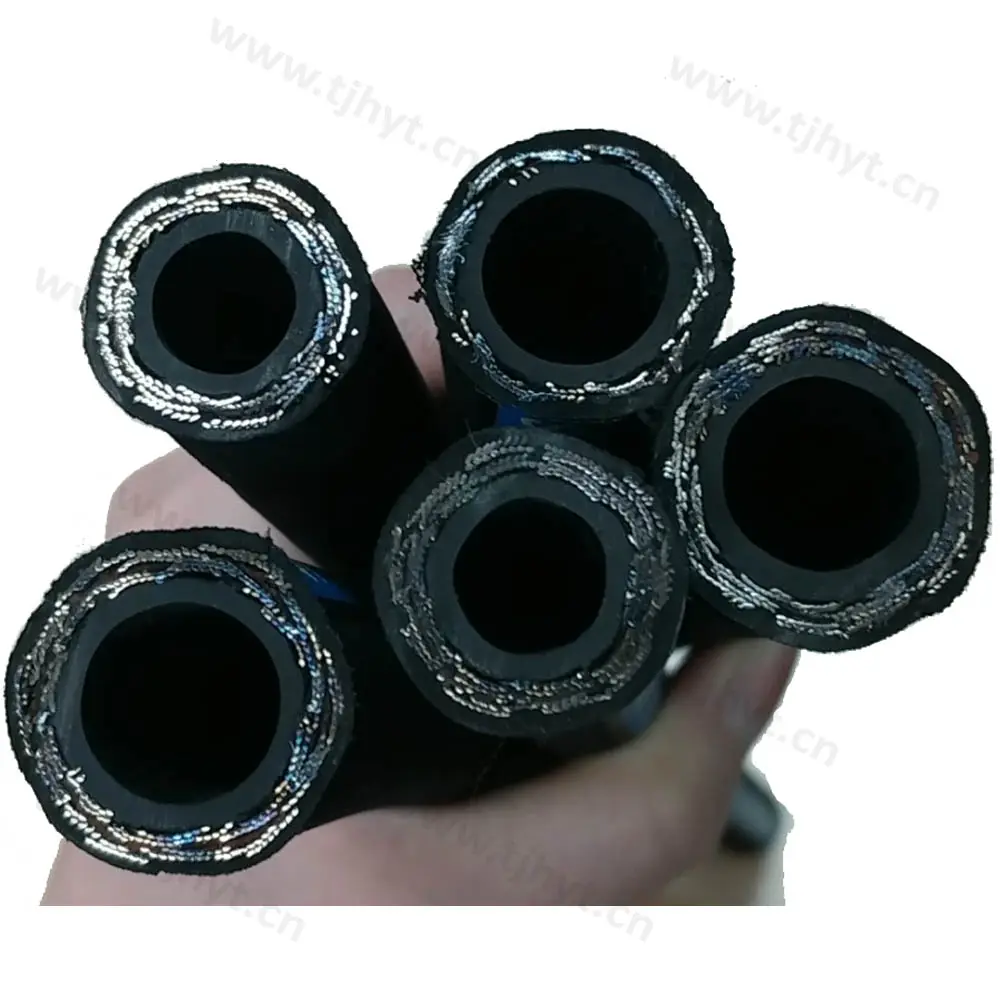 High pressure hydraulic braided rubber hose