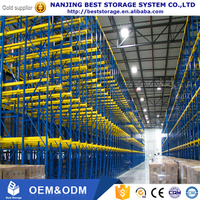 ISO9001 CE 500-1500kg par entrepôt de palettes Étagères de stockage Drive-in Palette Racking Heavy Duty Drive in Palet Rack System