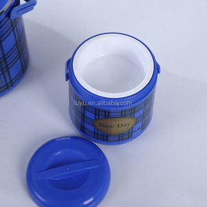 Vente en gros de baril isolant double couche 3 pièces en plastique nouveau matériau pour marmite chaude, récipient pour réchauffer les aliments, boîte à lunch - Product Image 2