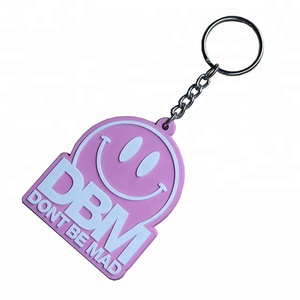 Portachiavi in gomma morbida in PVC 2D/3D con sorriso portachiavi personalizzato in gomma PVC per regali di promozione - Product Image 2