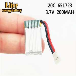 3.7 V 200 mAh 651723 ı ı ı ı ı ı ı <span class=keywords><strong>I</strong></span> ı ı ı ı ı ı ı ı ı ı ı ı li-po Piller şarj edilebilir pil <span class=keywords><strong>i</strong></span>çin H8 Mini rc dört pervaneli helikopter Aksesuar drone oyuncak parçaları - Product Image 4