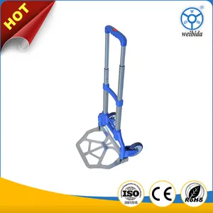 70kg Telescopic Luggage Trolley Aluminum Shopping Cart 2 Wheels