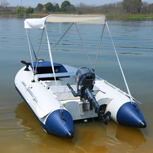 Jual Langsung Pabrik Perahu Karet <span class=keywords><strong>2.3</strong></span> m Lantai Aluminium Perahu Karet PVC dengan Pipa Udara PVC Perahu Penyelamat - Product Image 1