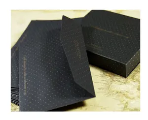 豪华欧洲高品质定制印刷现货 160 克黑色纸板信封为企业