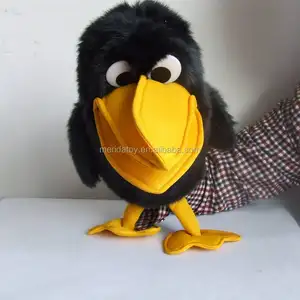 Su misura 12 "Burattino di Mano Della Peluche Crow Giocattolo