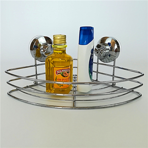 Étagère murale de salle de bains, étagère d'angle de <span class=keywords><strong>douche</strong></span> en fil métallique chromé, de haute qualité, 1 pièce - Product Image 3