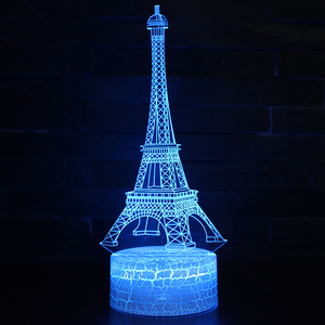 CE certificato 3D lampada da tavolo in acrilico alimentato a batteria lampade Crack ABS Base luce a Led per bambini - Product Image 5