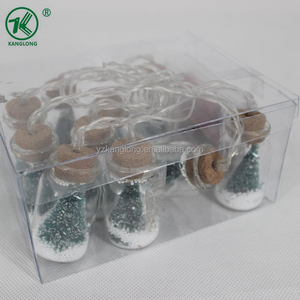 Nhỏ Cây giáng sinh chai thủy tinh với năng lượng mặt trời Powered LED <span class=keywords><strong>String</strong></span> Lights 10 cái Bộ pin hoạt động - Product Image 5