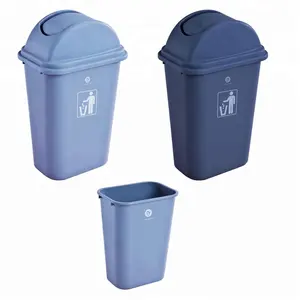 Dustbin Bin Trash Cans Big Capacity Plastic Customize Waste Plastic Wholesale Plastic /thermoplastic Refuse Containers/green 32L