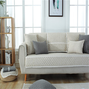 Charmcci 600203 Elegant New Quilted Sofa Cover Plain Fabric Upholstery Non-slip Latest Design <strong>Slipcover</strong> - Product Image 6