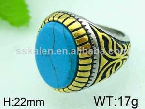 anillo de la moda con la piedra grande damas anillo de acero inoxidable con la piedra - Product Image 1