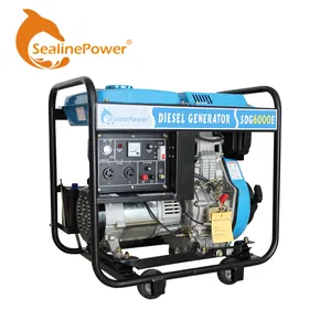 Teknologi Jepang 5KW 5KVA Portable Open Type Diesel Generator 186F Mesin Diesel Recoil Start/Electric Start