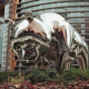 Açık bahçe metal paslanmaz çelik dinozor İskeleti heykel kemik heykeli - Product Image 4