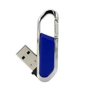 Wholesale Outdoor travel gifts metal usb drive climbing hook carabiner usb flash drive 4GB 16gb 64gb