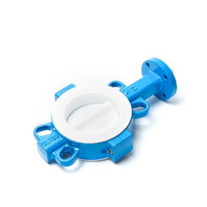 <span class=keywords><strong>Ácido</strong></span> clorhídrico resistente al fuerte corrosivo medio palanca cuatro flúor de grado de alimentos de la válvula de mariposa - Product Image 3