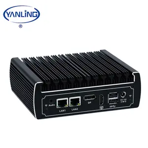 YanLing mini fansız gömülü pc i3 mini pc 2xlan destek 16GB RAM