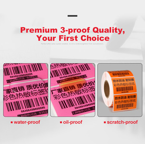 Customized Direct Thermal Label 4&quot;x6'' Colorful Private <strong>Sticker</strong> Red Pink Yellow Blue <strong>Brown</strong> Green Orange