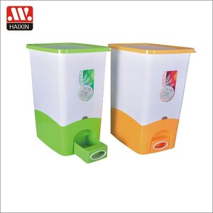 Haixin הנמכר ביותר פלסטיק אורז תיבת Dispenser מזון אחסון מיכל
