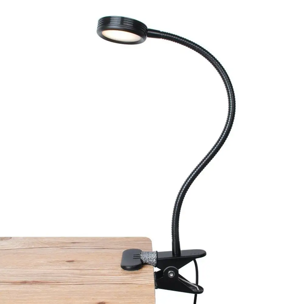 Collier de cygne Flexible USB 5W LED lampe de Table à pince