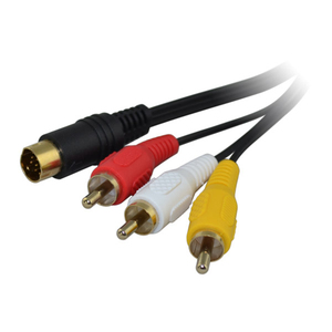 DHL FEDEX UPS LIVRAISON GRATUITE 1.8m 6FT Plaqué Or AV RCA Vidéo Audio A/V Câble Composite Cordon pour Sega <span class=keywords><strong>Saturn</strong></span> AV Câble - Product Image 5