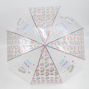 Mignon <span class=keywords><strong>licorne</strong></span> Imprimer Enfants clair <span class=keywords><strong>Transparent</strong></span> Enfants <span class=keywords><strong>Parapluie</strong></span> - Product Image 6