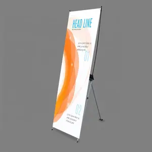 Economico staccabile regolabile X banner stand display X banner per la mostra