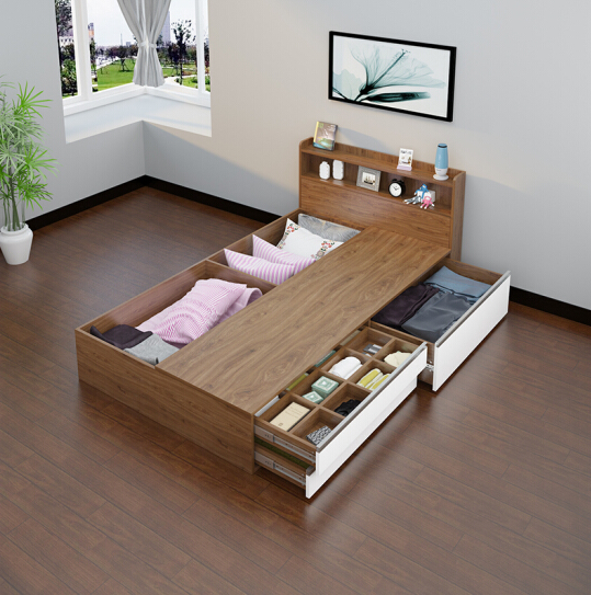 Simple Single Bed with 3 Drawers