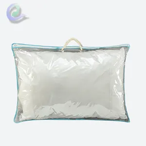 定制订单透明 PVC 枕袋带手柄和拉链