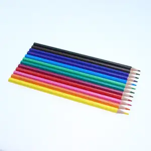 Kids stationery kalem rainbow extensible pencil 12 sections assorted color plastic lapiceros supplies