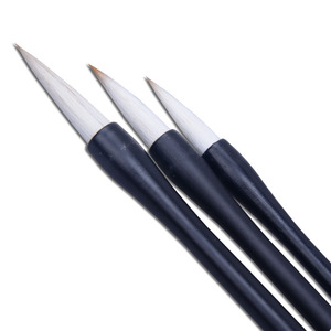 <span class=keywords><strong>Calligraphie</strong></span> chinoise Antique, 3 pièces, ensemble de pinceaux fait à la main manche en bois - Product Image 2