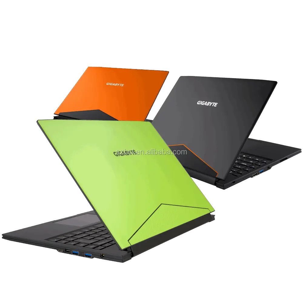 Laptop Gaming 2017 Gigabit Aero 14Wv7-GN4, Laptop 14 "QHD I7 7700HQ GTX1060 16GB RAM 512GB SSD (Hijau & Oranye)
