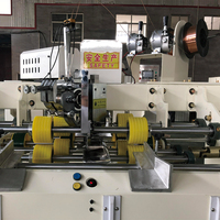 Una sola pieza semiautomática de caja de cartón corrugado de alambre máquina de coser/máquina de envasado al vacío
