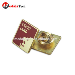 China excelente calidad chapados en <span class=keywords><strong>oro</strong></span> rectángulo de los hombres vestido insignia de pin de solapa - Product Image 1