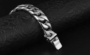 Bracciale personalizzato di lusso in acciaio inossidabile da <span class=keywords><strong>uomo</strong></span> in metallo Color argento 2017 - Product Image 4