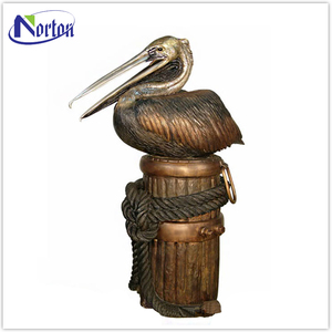 Usine coulée en gros pas cher prix haute qualité en laiton Animal Sculpture métal oiseau Antique Bronze pélican Statue <span class=keywords><strong>à</strong></span> <span class=keywords><strong>vendre</strong></span> - Product Image 6