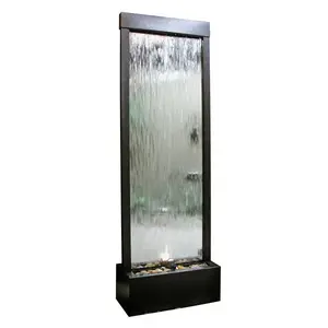 Exterieur Zilveren Spiegel Met Roestvrij Staal Indoor Watervallen Voor Thuis Kunstmatige Waterval