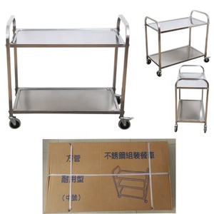 Stainless Steel <strong>Serving</strong> <strong>Trolley</strong> /Restaurant Car / Dining Car 2 Layers Restaurant Service Cart and Dining Cart for Sale - Product Image 2