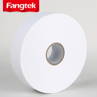 Autocollant personnalisé de 3cm, transfert thermique imprimable, étiquette de lavage pour l'entretien des vêtements en nylon polyester satiné, étiquette de matelas adhésive 40mm * 200m