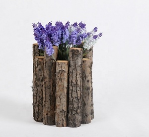 素朴なログロール庭の樹皮木製ガーデンフェンス植栽フェンスログ木製フェンス販売 - Product Image 5