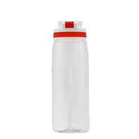 Bouteille d'eau en plastique transparente de haute qualité de 750 ml avec dégradé de couleurs, bouteille d'eau en Tritan PP avec échelle graduée