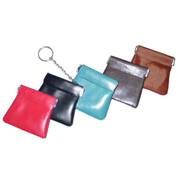 Factory Custom PVC Leather Squeeze Coin Purse Men Wallets|