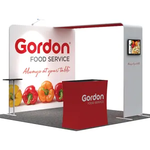 Manufacturer Supplier trade show pop up display banner stand exhibit booth full graphics with cheapest price