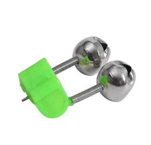 Avvisatori pesca Outdoor Verde Caricato A Molla Clip di Doppia Canna Da Pesca Allarme Campane D'argento a buon mercato attrezzatura da pesca - Product Image 5