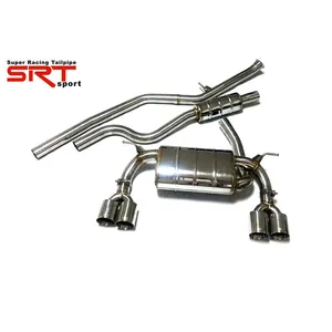 whole exhaust system for BMW 3 series exhaust mufflers catback with quad double tip