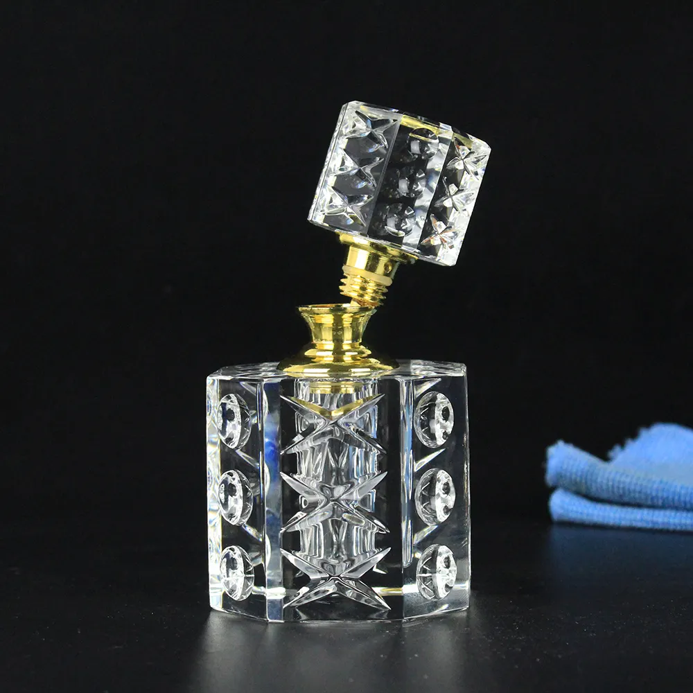 Bersinar Jelas Arab Crystal Kaca Botol Minyak Esensial 12 Ml
