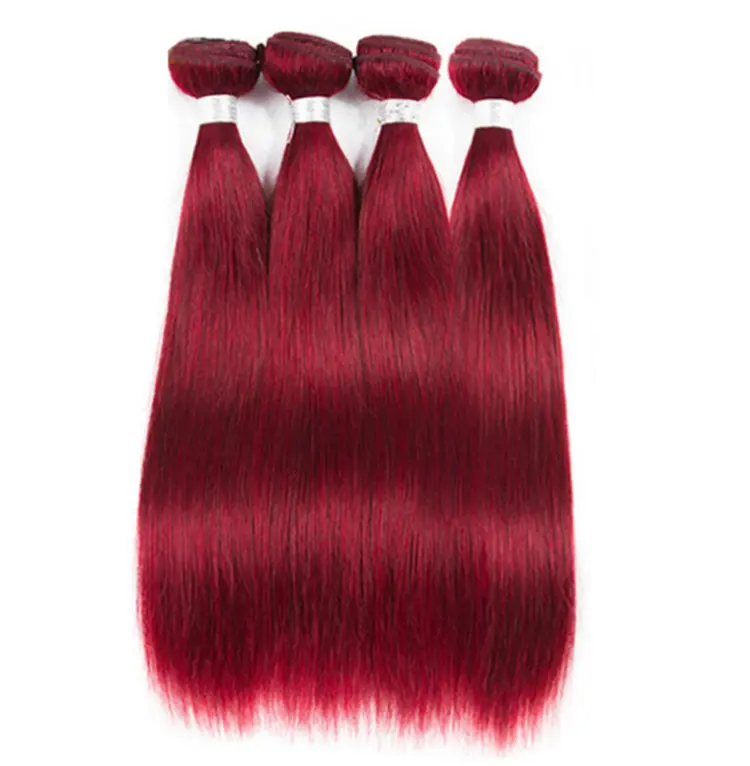 Red Hair Bundles Indian Body Wave 99J Burgundy Bundles Human Hair Bundles Double Welf 100% Remy Hair Weave Extensions